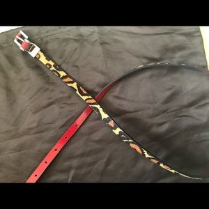 Michael Kors Reversible Leopard/Red Belt